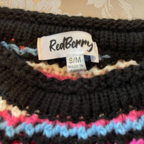 Colourful crop rainbow crop sweater size S/M - Picture 3 of 6